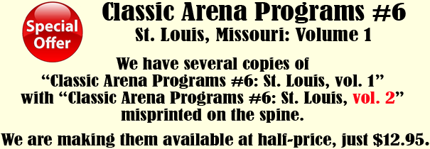 Classic Arena Programs #6: St. Louis, volume 1 — 1943-1945 Special offer
