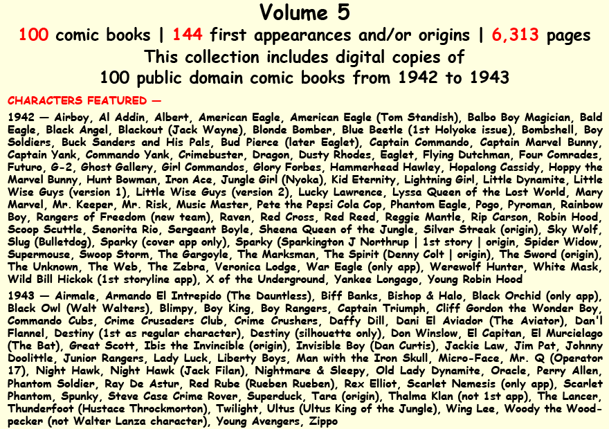 Characters in vol. 5