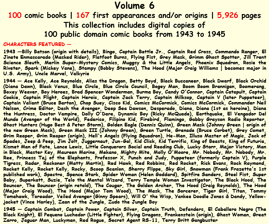 Characters in vol. 6