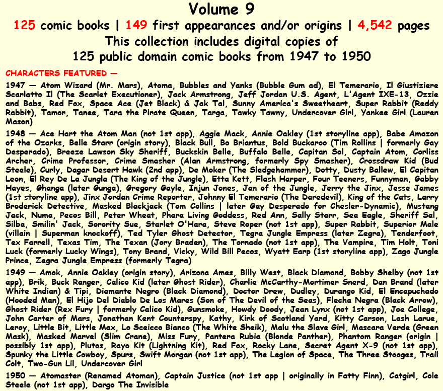 Characters in vol. 9